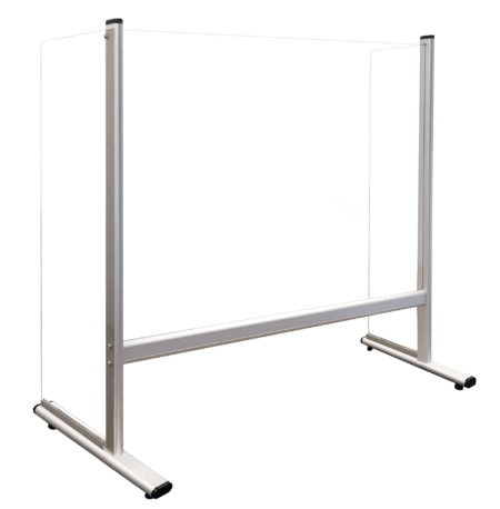 Counter And Desk Glass Protection Screen With Side Panels